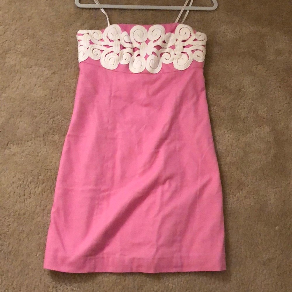 Strapless lily dress